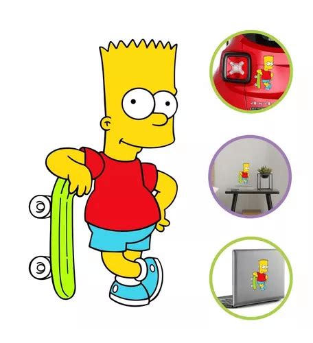 Adesivo Bart Simpson Skate Cmx Cm Nerd Paredes Carro