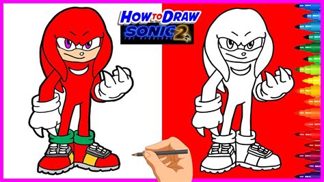 HOW TO DRAW KNUCKLES From Sonic Movie 2 Drawing And Coloring YouTube