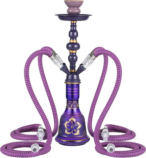 Hookah Set 4 Hose Hookah Shisha Set Complete Hookah Accessories Narguile Glass Vase