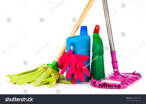 Cleaning Equipment Isolated On White Background Stock Photo 168927194