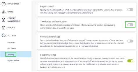 Enabling And Configuring Two Factor Authentication Cloud Backup