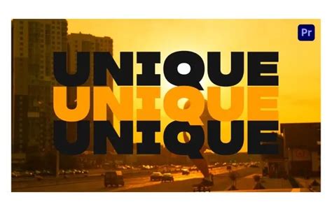 Modern Typography Intro Premiere Pro Templates