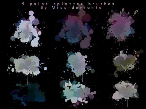 9 Paint Splatter Brushes By Miss Deviante On Deviantart