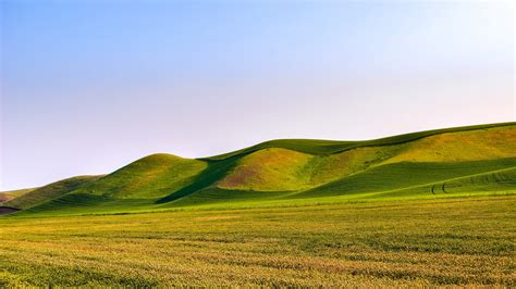 Grassland, landscape, mountain chain, mountains HD wallpaper ...