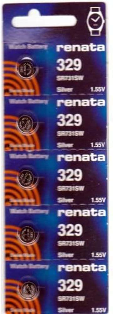 Amazon.com: 5 PACK Renata 329 Watch Batteries : Health & Household