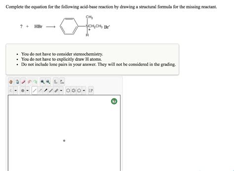 Solved Complete The Equation For The Following Acid Base