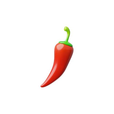 Red Hot Chili Pepper Pod Chopped 3d Icons Vector Image