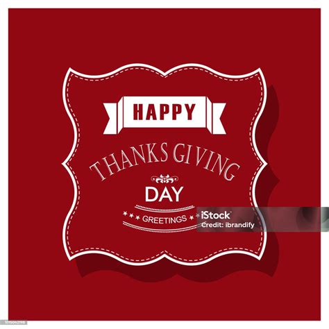 Happy Thanks Giving Day Design Vector Stock Illustration Download