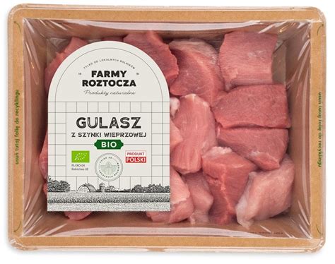 MIĘSO GULASZOWE Z SZYNKI BIO 300 g FARMY ROZTOCZA NA ZAMÓWIENIE