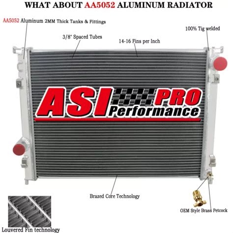 Row Aluminum Radiator For Dodge Charger Challenger