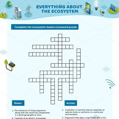 Ecosystem And Its Types Crossword Puzzle