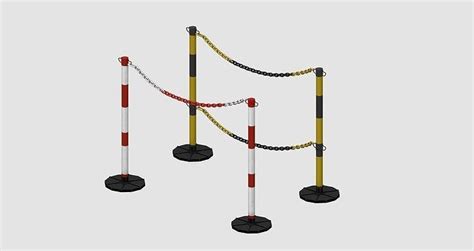 3D model Colorful metal barriers VR / AR / low-poly | CGTrader