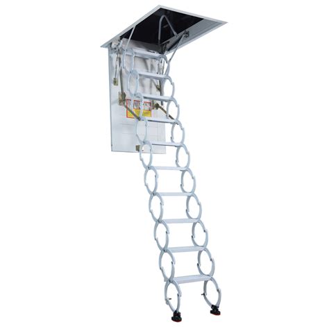 White Color Aluminium And Magnesium Alloy Loft Ladder Gt Al01 Gyptek