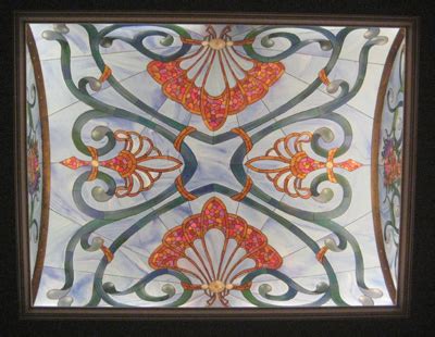 Trompe L Oeil Stain Glass Ceiling Murals Painted Stain Glass Trompe L