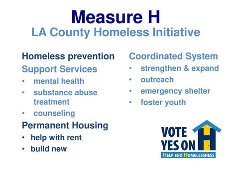 Measure H Prevent Homelessness For People End Homelessness