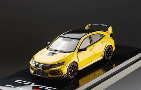 Hobby Japan Honda Civic Type R Limited Edition Fk8 2020 Sun Light Yellow Ii W Engine Display