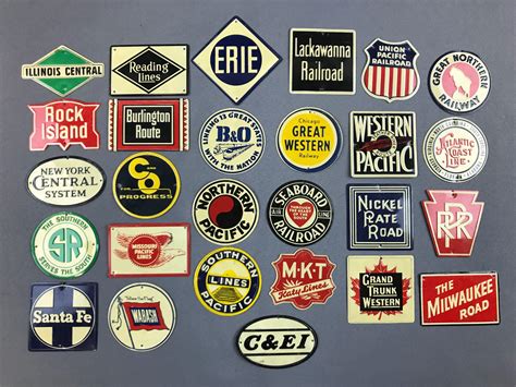 Group Of Vintage Railroad Tin Signs