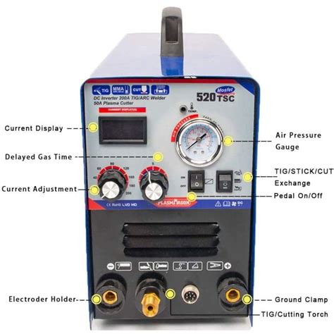 Tigmmaplasma Cutter Welder Tosense 520tsc 3 In 1 Combo Multi Function