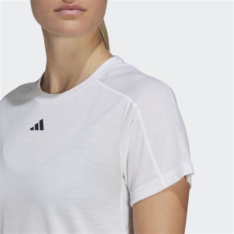 Adidas Aeroready Train Essentials Minimal Branding Crewneck Tee White Adidas Uae