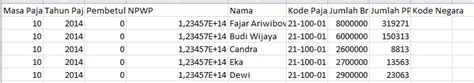 E Tax Consultant Cara Input Data Data Untuk Espt Pph 21 Dengan Metode Impor Csv