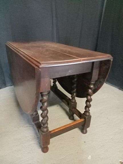 Antique Drop Leaf Table With Barley Twist Legs Tullochs Auctions