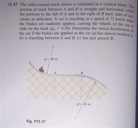 Solved The Roller Coaster Track Shown Is Contained In Chegg