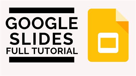 Google Slides Full Tutorial Youtube