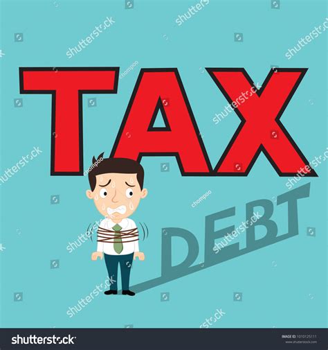 Businessman Tax Burden Illustration Vector Cartoon Stock Vector