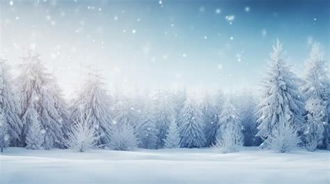 Premium AI Image | Christmas background with frosty winter landscape in ...