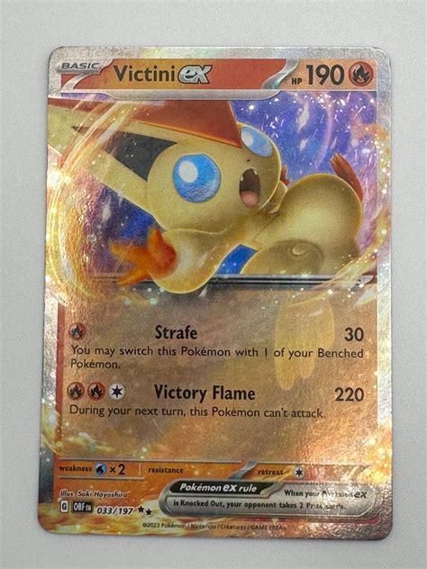 Pokemon Tcg Card Obsidian Flames 033197 Full Art Rare Victini Ex Ebay