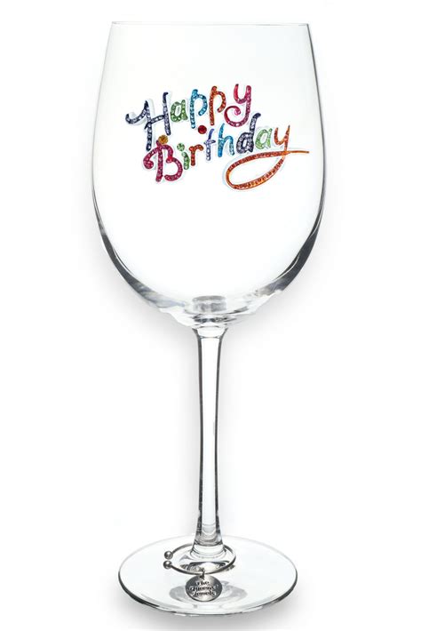 Birthday Wine Glass Happy Birthday Stemmed Stemless Wine Glasses