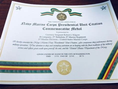 Military Commemorative ~ Navy Marine Presidential Unit Citation Comm Medal Ebay