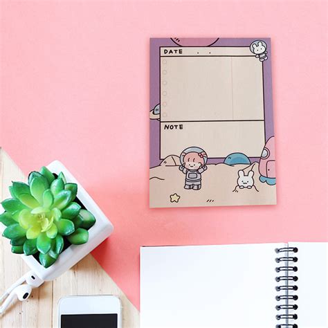 Yguping Cartoon Girl Note Paper Art Crafts Creative Message Reminder