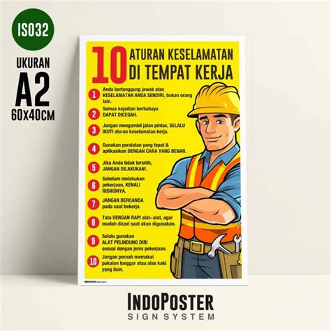 Contoh Poster Keselamatan Tempat Kerja