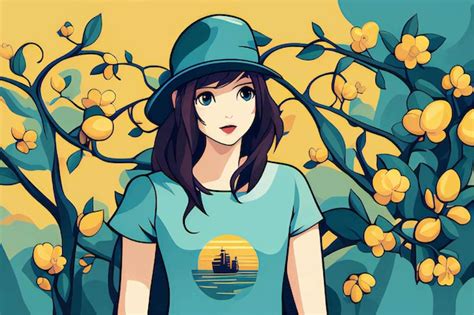 Premium Vector Vector Illustration Of Girl On Spring