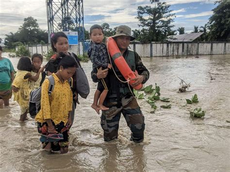 Indian Army Carries Out Flood Relief Operations In Assam Arunachal Pradesh