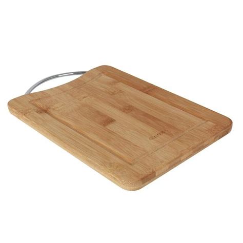 Tabla De Cortar De Bamb De Cocina Rectangular Con Colgante Acero