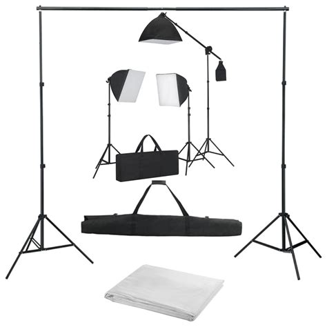 Fotostudijos komplektas su šviesdėžėmis ir fonu 3055074 Delsa lt