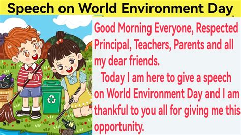 World Environment Day Speech Speech On World Environment Day In