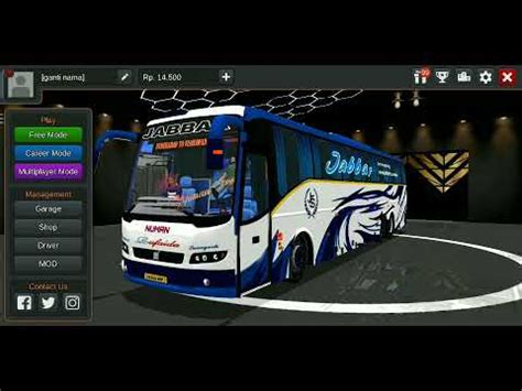 Jabbar Travels Livery For Volvo B9r Bussid Bus Simulator Indonesia