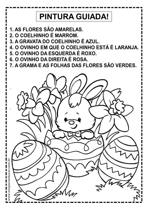 Alfabetização Pintura guiada de Páscoa Blog Espaço Educar