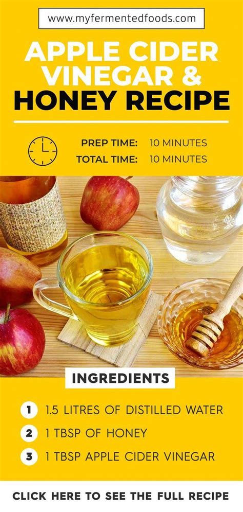 Apple Cider Vinegar And Honey Recipe Honey Recipes Vinegar And Honey Honey Drink