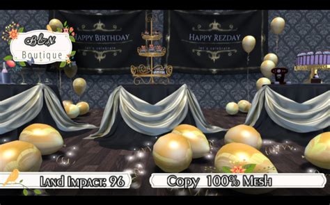 Second Life Marketplace Bandn Happy Birthday Or Rezday Imperial Set