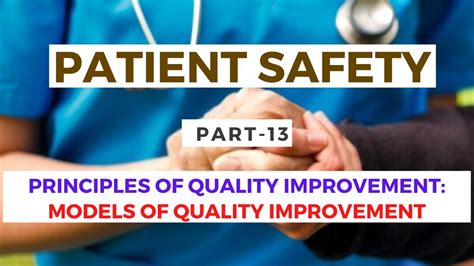 Principles Of Quality Improvement Models Of Quality Improvement Patient Safety Part 13 Youtube