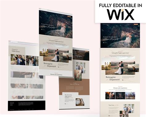 Wix Website Template Photography Website Template Editable Etsy