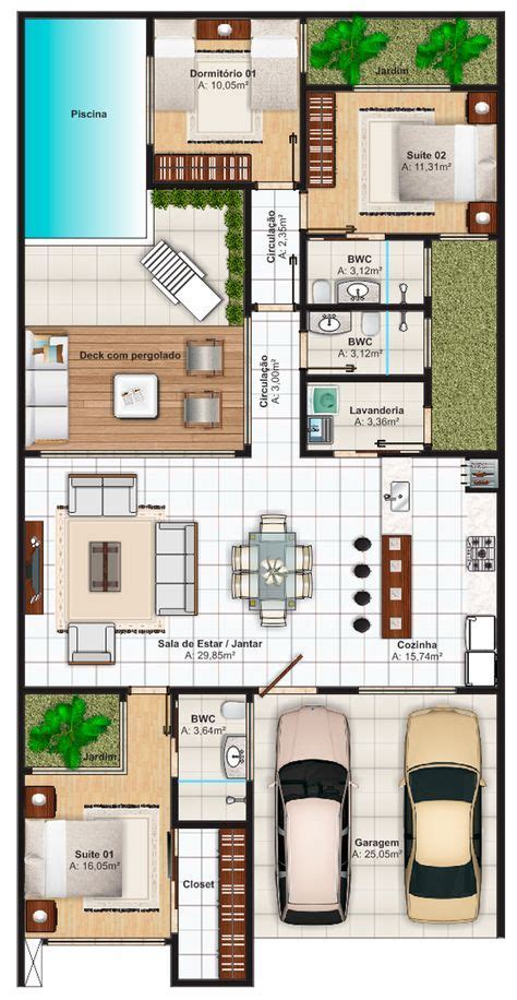 Plantas De Casas T Rreas Projetos E Ideias Para