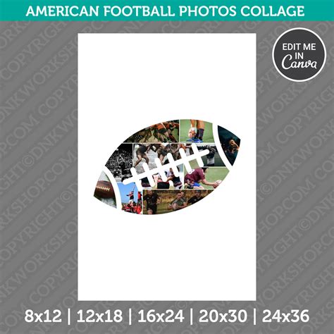 American Football Photo Collage Canva Pdf Dnkworkshop