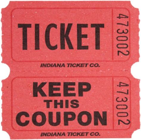 Amazon Indiana Ticket Co Raffle Tickets Double Roll Premium