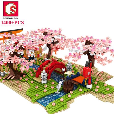 Sembo Block Pcs Blocks City Cherry Blossom Japanese Sakura Tree Diy