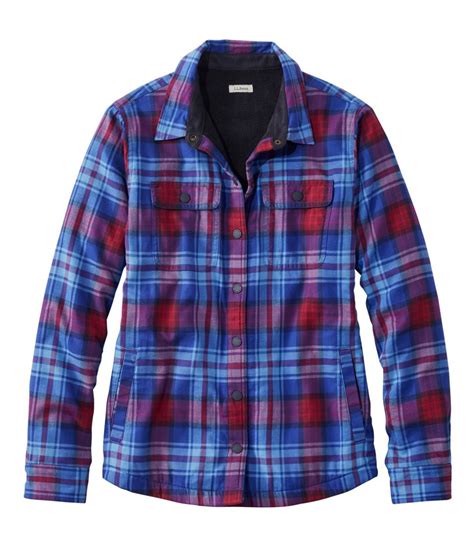 Womens Fleece Lined Flannel Shirt Snap Front Plaid Shirts And Button